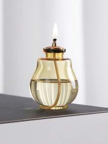 Joivida 1 pieza Lámpara de aceite de cristal de estilo Ins pequeña y creativa para aromaterapia, lámpara de aceite para decoración del hogar