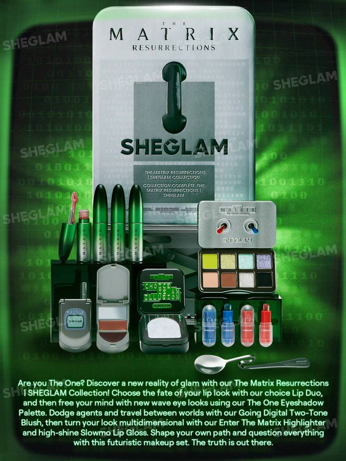 The Matrix Resurrections | SHEGLAM Full Collection Set Brand Beauty Cosmetic Makeup For Women And Girls