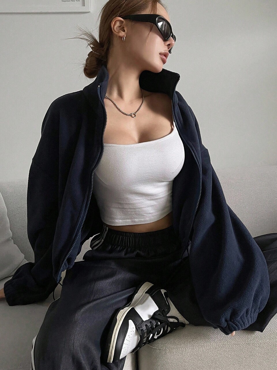Women's Solid Color Stand Collar Waist Cinched Thermal Lined Jacket, Winter Coat,Fall Women Clothes