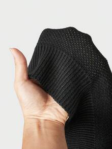 Manfinity CasualKnits 男士休闲卡通图案毛衣，秋冬 - 黑色 - 查看 6