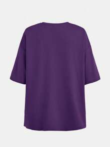 SHEIN Girlism Tween Girls Purple T-Shirt Co-Ords With Round Neck And Flared Pants Tween Girls Outfit In Purple With Short Sleeves And Regular Length For Daily Wear Purple Outfit Purple Clothes New York Outfit Purple Outfits For Girls Purple Outfits For Teens Teen Girl Outfits