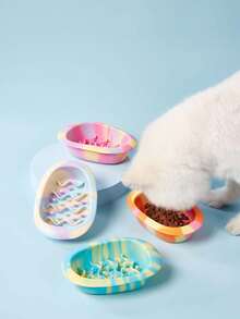 PETSIN 1 Bát đựng thức ăn chậm chống trượt bằng silicon đa năng cho thú cưng, nhiều màu sắc và thời trang, dành cho chó và mèo, thiết yếu cho việc cho ăn đa năng, thiết kế chống phồng để thúc đẩy việc ăn uống lành mạnh - Nhiều màu - Xem 1