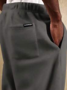 SUMWON Pantaloni della tuta essenziali con cavallo basso, vestibilità ampia e gamba larga