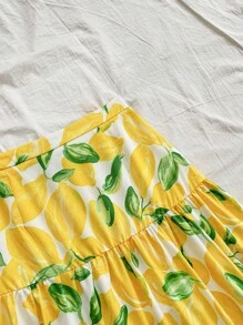 Soleia 柠檬印花休闲度假裙 - 黃色 - 查看 6