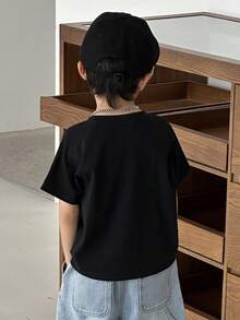 Dazy Kids Camiseta casual de cuello redondo y manga corta con estampado de unicornio para niño, verano - Multicolor - Ver 6