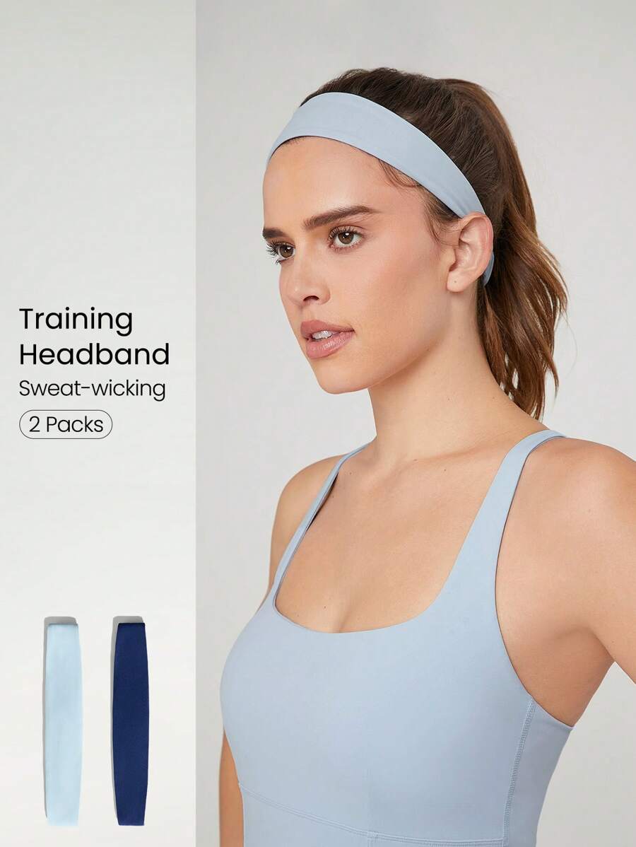 GLOWMODE Fitness Mode Sweat-Absorbent Training Headband - Blue - View 1