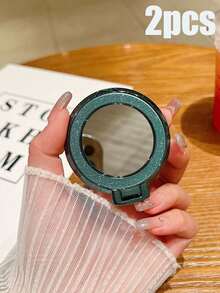 SHEIN 1 pièce Support magnétique pour téléphone portable, autocollant magnétique pour téléphone portable, support tout-en-un, miroir, papillon pailleté