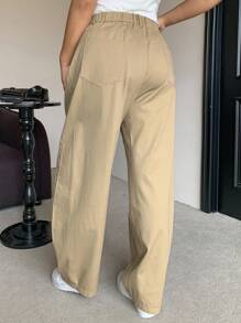 Dazy Plus 加大码宽松纯色灯笼裤，带抽绳下摆，街头风格设计，适合所有季节秋季