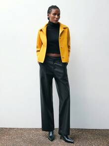 Maija Áo khoác ngoài đa năng ve áo trễ vai 2025 dành cho nữ, Quần áo mùa thu, Áo khoác mùa đông nữ, Áo khoác mùa đông nữ, Trang phục Halloween màu vàng, Trang phục Halloween dành cho nữ, Ác mộng trước Giáng sinh, Tối giản, Cổ điển, Áo khoác ngoài thiết thực, Phong cách Old Money - Màu vàng - Xem 9