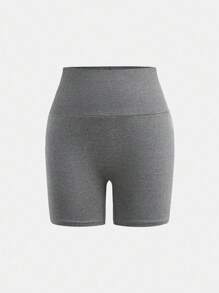 SHEIN Girlism 3条/套 少女修身休闲纯色舒适宽腰短裤 女童骑行短裤 女童瑜伽短裤 3条装短裤