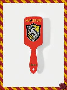 HARRY POTTER X SHEIN Animal Printed Hand-Held Massage Air Cushion Comb, One Of The Four Colleges, College Badger Logo Flag Pattern Airbag Comb, Letter Printed Daily Necessities Hairdressing Comb At The Beginning Of School Season, Durable And Practical Comb, Small Gifts For Back-To-School Season, And Gifts For Friends Or Family. - Multicolor - View 1