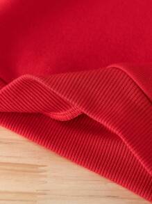 SHEIN 2 件套男婴时尚蜘蛛网印花连帽羊毛衫和蜘蛛网印花羊毛运动裤套装，适合秋冬季外出