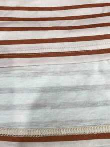 INAWLY Women's Striped Embroidered Knight Long Sleeve Round Neck T-Shirt Fall Cloth For Women - Multicolor - View 4