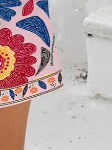 2 قطعة لباس علوي نسائية كاجوال بطباعة زهرية ريترو، بنمط زهري مريح للعطلات والوقت الحر