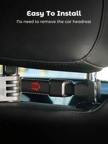 Teckwe Car Back Seat Headrest Tablet Phone Holder, Adjustable Tablet Car Mount For Back Seat, Compatible With 4.7-12.9 Inch Devices, Long Road Trip Essentials, Black - Black - View 7