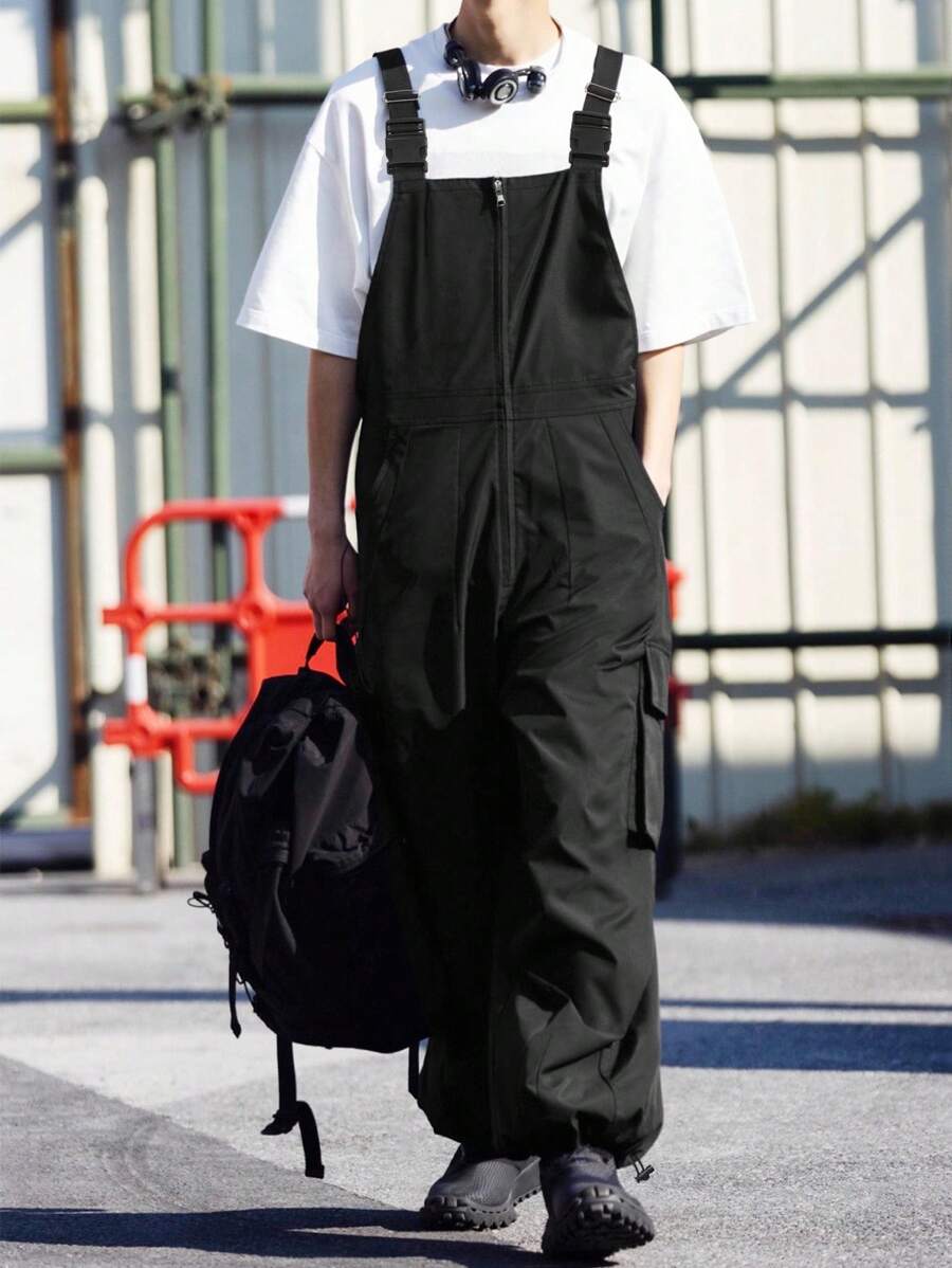 Claim Dot 男士街头风格百搭工装裤，配有多个口袋、正面拉链和方便调节的带扣、结构化斜插口袋、可调节袖口，适合休闲场合、时尚服装、街头服饰、户外活动、返校、节日礼物、男友礼物、男女通用