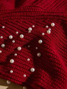 CLARA VERO Completo di maglione in maglia cremosa e pantaloni a gamba ampia