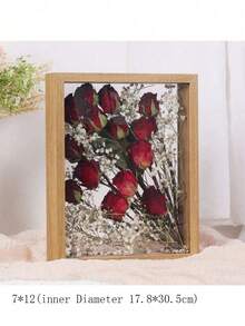 SHEIN 1PC Natural Double Sided Transparent Hollow Shadow Box Picture Frame Display Box Eye Shadow Box With Organic Glass And Density Board 4cm/1.57in Deep, Multi-Scene Use, Hangable And Placeable Suitable For DIY, Displaying Dried Flower, Photo, Handicraft, Birthday, Wedding, Anniversary, Graduation And Festival Gifts, Etc. (Excluding Any Items And Accessories Inside The Frame, Only Selling The Frame, Pictures Are For Reference Only) - log color - View 10