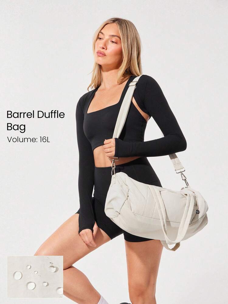 16L最大大容量 ダブルストラップ ダッフルバッグ ジッパー付き デイリーアクティブカジュアル