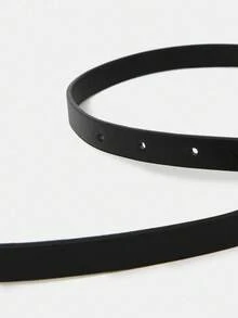 MOTF PREMIUM GOLD ROSE METAL DETAIL PU LEATHER BELT - Black - View 9