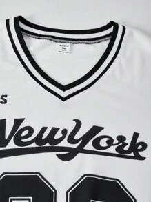 SHEIN Streecool Kids 2pcs/Set Teen Girls V-Neck Letter Print Hoodie Sweatshirt And Cargo Pants Casual Outfit Fall Winter