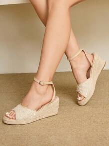 Styleloop Women's Summer Holiday Casual Platform Sandals - Apricot - View 4