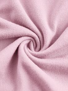 SHEIN EZwear 3 件套女士休闲纯色圆领褶皱长袖 T 恤，黑色、白色、粉色，秋冬 - 彩色 - 查看 10