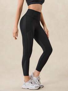 OutZeal Leggings deportivos para mujer de secado rápido, con bolsillo de malla en la espalda, para gimnasio, yoga y uso diario - Negro - Ver 7