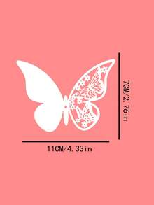 SHEIN 10pcs/20pcs/50pcs Butterfly Cup Cards, Hollow Out Wedding Party Decor Paper Cards, Purple Butterfly Wall Sticker Table Place Cards, Suitable For Gifts, Baptism, Wedding Box - Adorable Party Decorations And Guest Favors - White - View 4