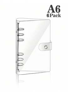 SHEIN 1 创意账本，PVC，触感活页本，笔记透明笔记本外壳 - 無色 - 查看 13