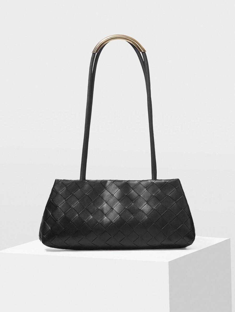 MOTF PREMIUM PU 皮革五金单肩包 - 黑色 - 查看 2