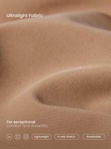 GLOWMODE 2 Packs Lightweight Breathable Sweat-Wicking Mid-Waist Full Coverage Seamless No-Show Underwear Daily Workout - Brown - View 6