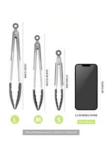 SHEIN Basic living 1入組不銹鋼食物夹