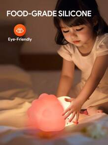 JMMO Cabbage Shape Night Light, Cute Lamp, Table Lamp, Dimmable, USB Rechargeable, Nursing Light, Bedside Night Light, Pink - Pink - View 4