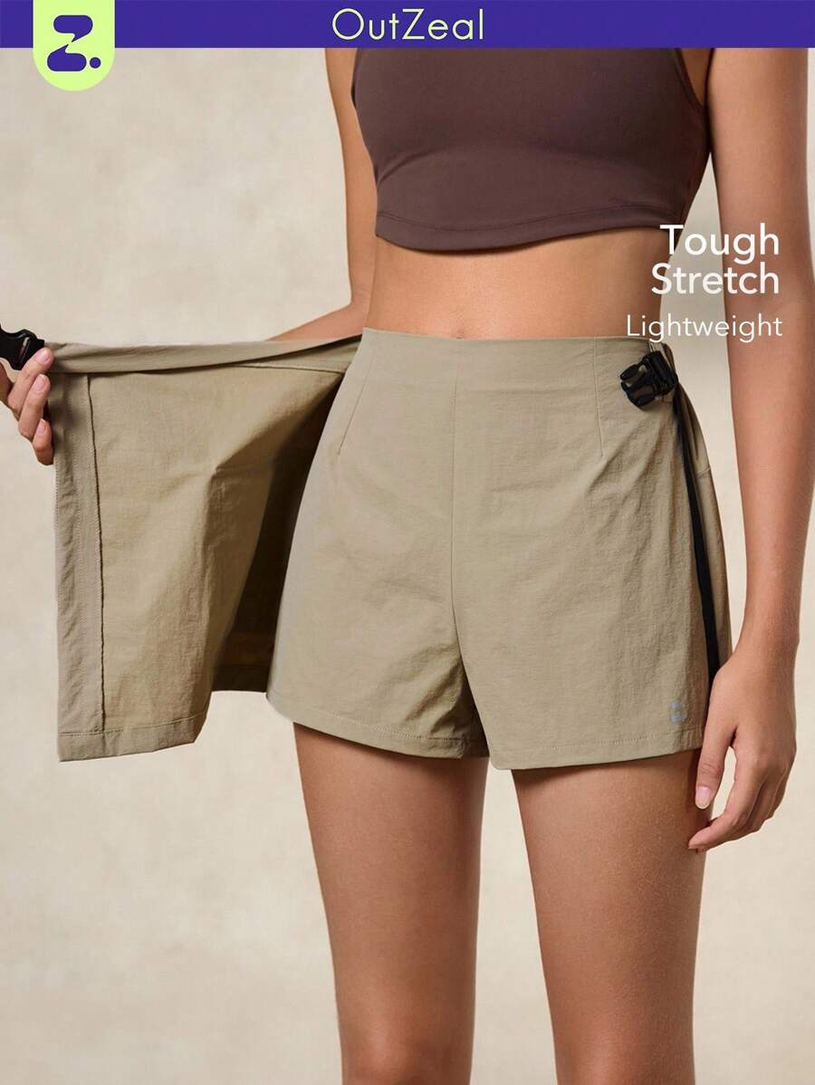 OutZeal Women Outdoot Skort Hiking Camping Travel Water-Resistant Built-In Shorts Feature Adjustable Belt