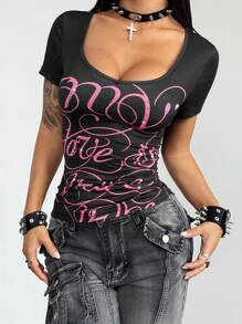 StreetHx Áo thun cổ tròn họa tiết chữ - màu đen - Xem 3