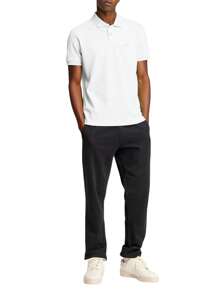 Hugo Boss 男士休闲 Polo 领短袖 T 恤 - 100 白色 - 查看 3