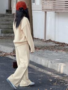 DAZY Girls Turtleneck Sweater Set, Fall Outfit - Apricot - View 3