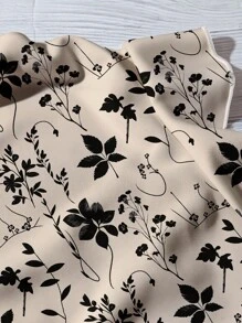 EMERY ROSE Casual Vintage Floral Pattern Khaki Plus Size Shirt, Suitable For Summer Chic Blouses For Women - Multicolor - View 4