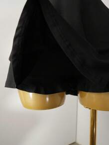 VaVaBold 黑色深 V 领紧身露背连体衣 - 黑色 - 查看 5