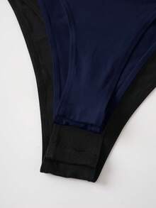 SHEIN BASICS 2件組女款休閒基礎純色針織連身衣/春夏女裝日常日穿晚穿黑色海軍藍 - 藏蓝色 - 查看 7