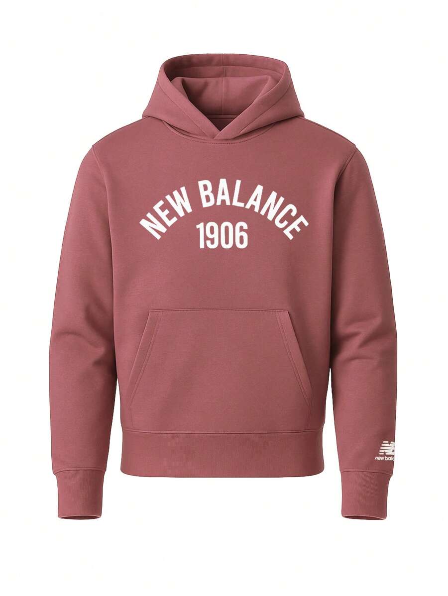 New Balance Essentials Varsity Fleece Hoodie - WASHED BURGUNDY (615) - Pink - View 1