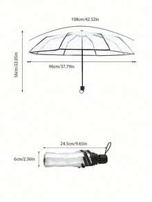 SHEIN Foldable Automatic Open/Close Umbrella With Reinforced Steel Frame (Black Edge) For Quick Folding. - Multicolor - View 7