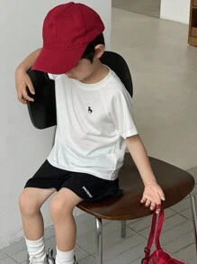 Dazy Kids Camiseta casual de cuello redondo y manga corta con estampado de unicornio para niño, verano - Multicolor - Ver 5