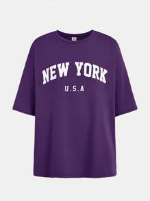 SHEIN Girlism Tween Girls Purple T-Shirt Co-Ords With Round Neck And Flared Pants Tween Girls Outfit In Purple With Short Sleeves And Regular Length For Daily Wear Purple Outfit Purple Clothes New York Outfit Purple Outfits For Girls Purple Outfits For Teens Teen Girl Outfits