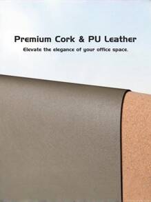 SHEIN 1pc DualSided Desk Mat Leather Cork Desk Protector Large Mouse Pad Writing Pad For Office Home Coffee - Multicolor - View 4