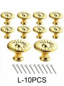 20 个装金色简约单孔橱柜抽屉拉手，圆形家具旋钮，适用于橱柜和衣柜门抽屉把手，极具吸引力的橱柜旋钮拉手简约把手，不锈钢厨柜复古把手，橱柜浴室现代门把手，厨房创意抽屉家具五金 - 彩色 - 查看 22