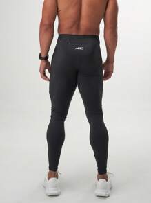 ARC Activewear Sports Tights Performance Bottom Running Fitness Gym Workout Training - Black - View 3