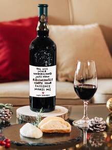 4Pcs/8Pcs/12Pcs/ Funny Birthday Wine Bottle Label For Him Elder, Rude Birthday Wine Stickers For Dad And Grandpa, Wine Bottle Stickers For Party Decoration - Multicolor - View 5