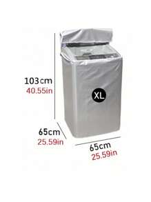 1 件装顶部装载洗衣机罩采用牛津布制成，防水防晒防尘，加厚，适用于学校办公室家用旅行包收纳袋，多种尺寸 - 銀色 - 查看 18